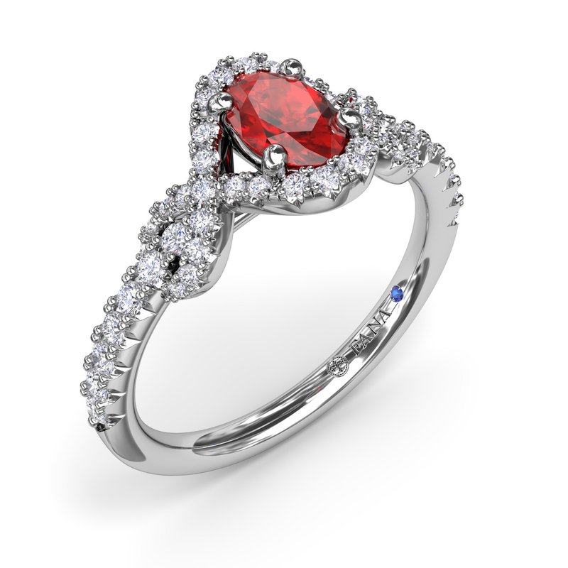 Love Knot Ruby and Diamond Ring R1884R - TBird