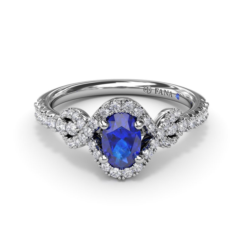 Love Knot Sapphire and Diamond Ring R1884S - TBird