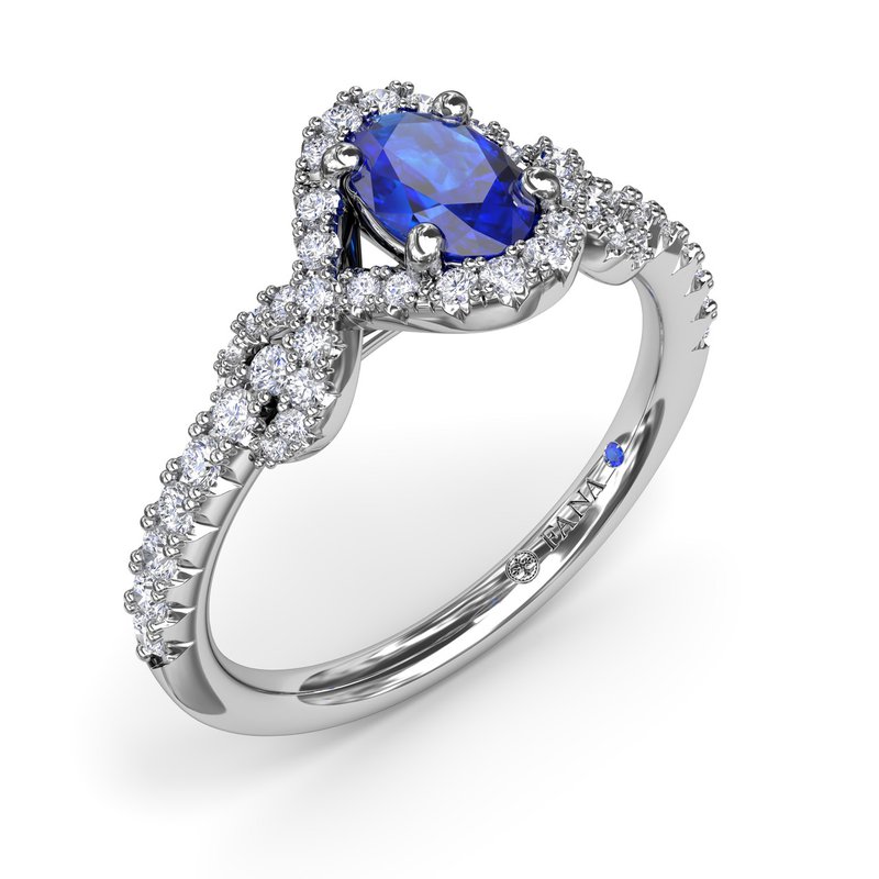 Love Knot Sapphire and Diamond Ring R1884S - TBird