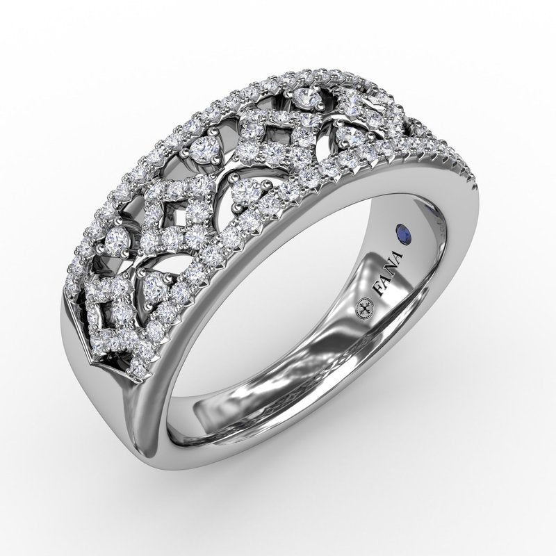 Geometric Pave Diamond Band R2002 - TBird