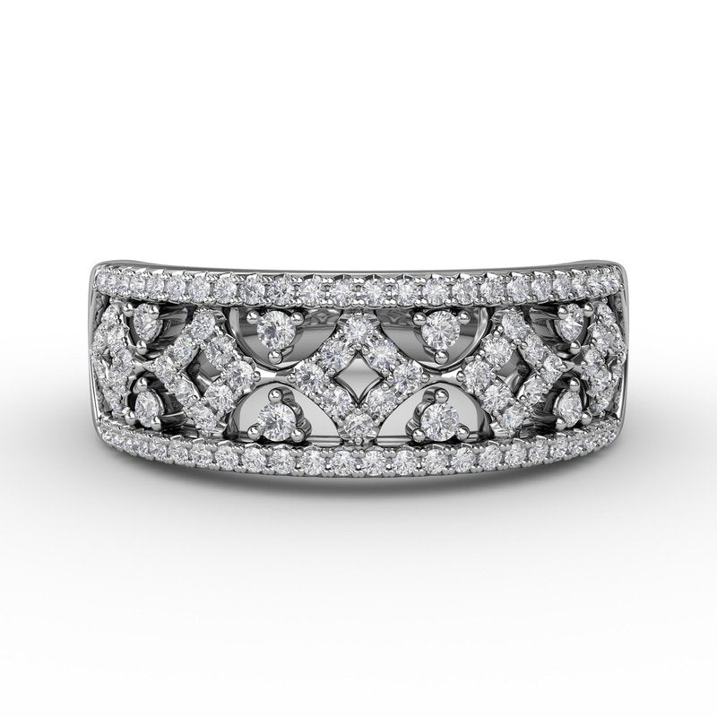 Geometric Pave Diamond Band R2002 - TBird