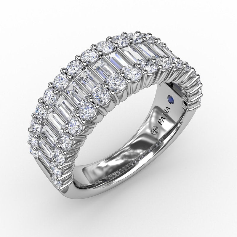 Layered Baguette Diamond Band R2009 - TBird