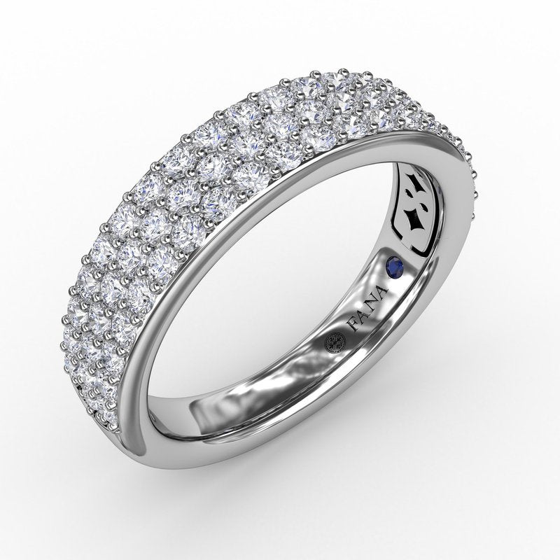 Triple Row Pave Diamond Band R2040 - TBird