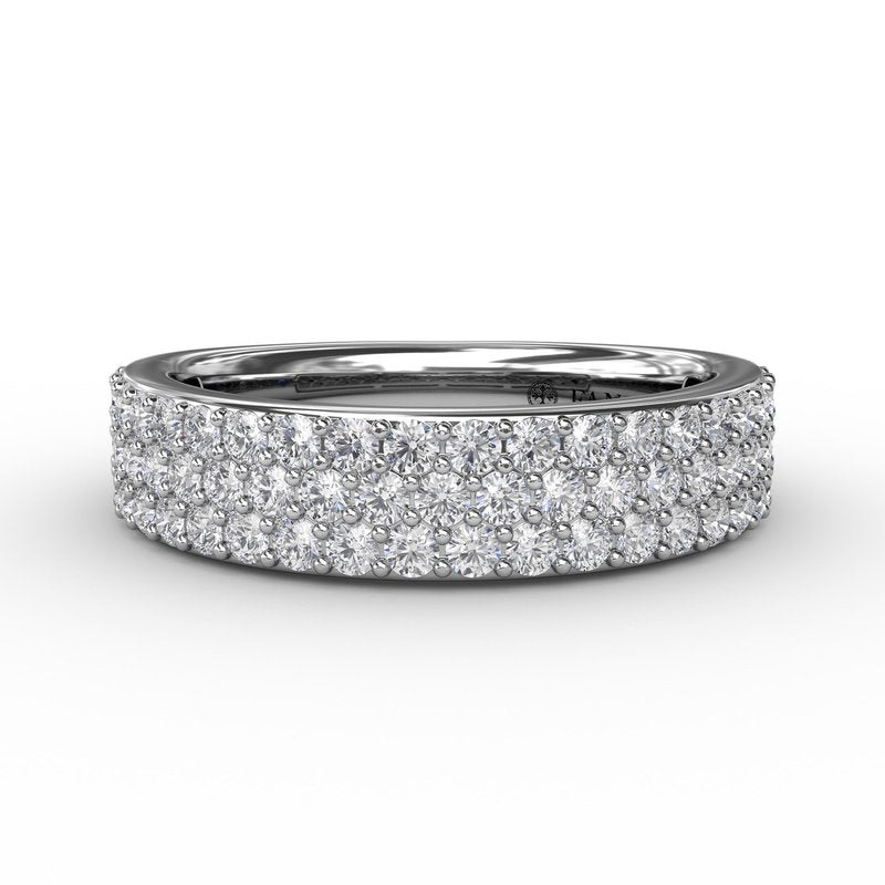 Triple Row Pave Diamond Band R2040 - TBird