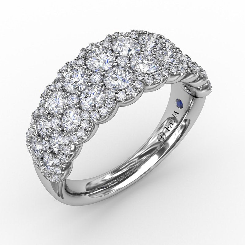 Multi-Layered Round Diamond Band R2055 - TBird