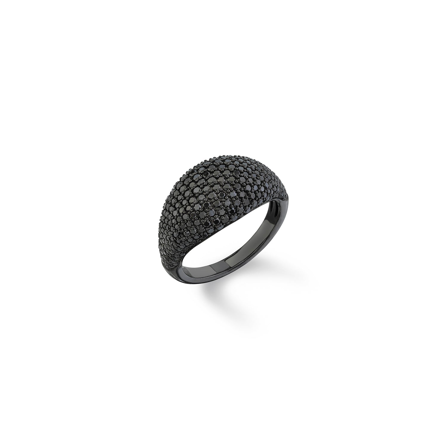 Black Diamond Modern Signet Ring RB015 - TBird