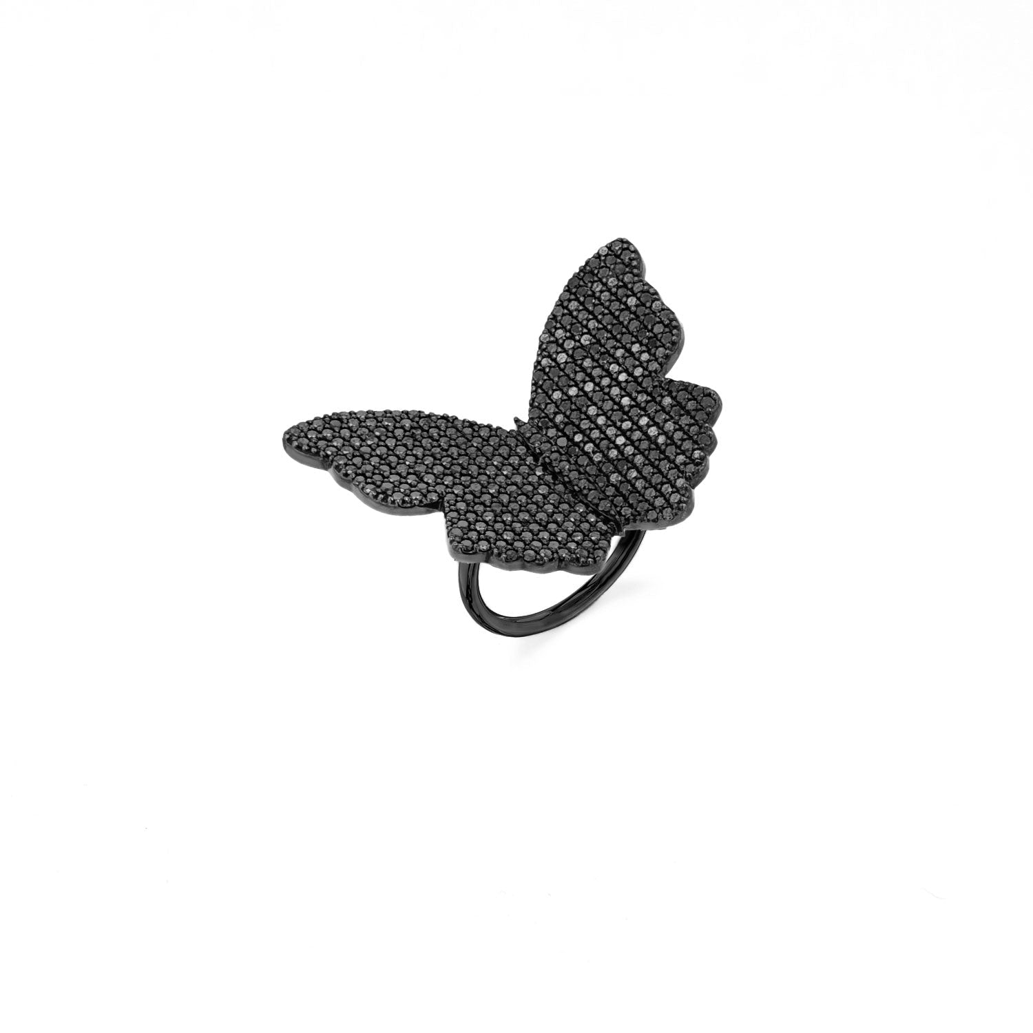 Butterfly Black Diamond Statement Ring  RB032 - TBird