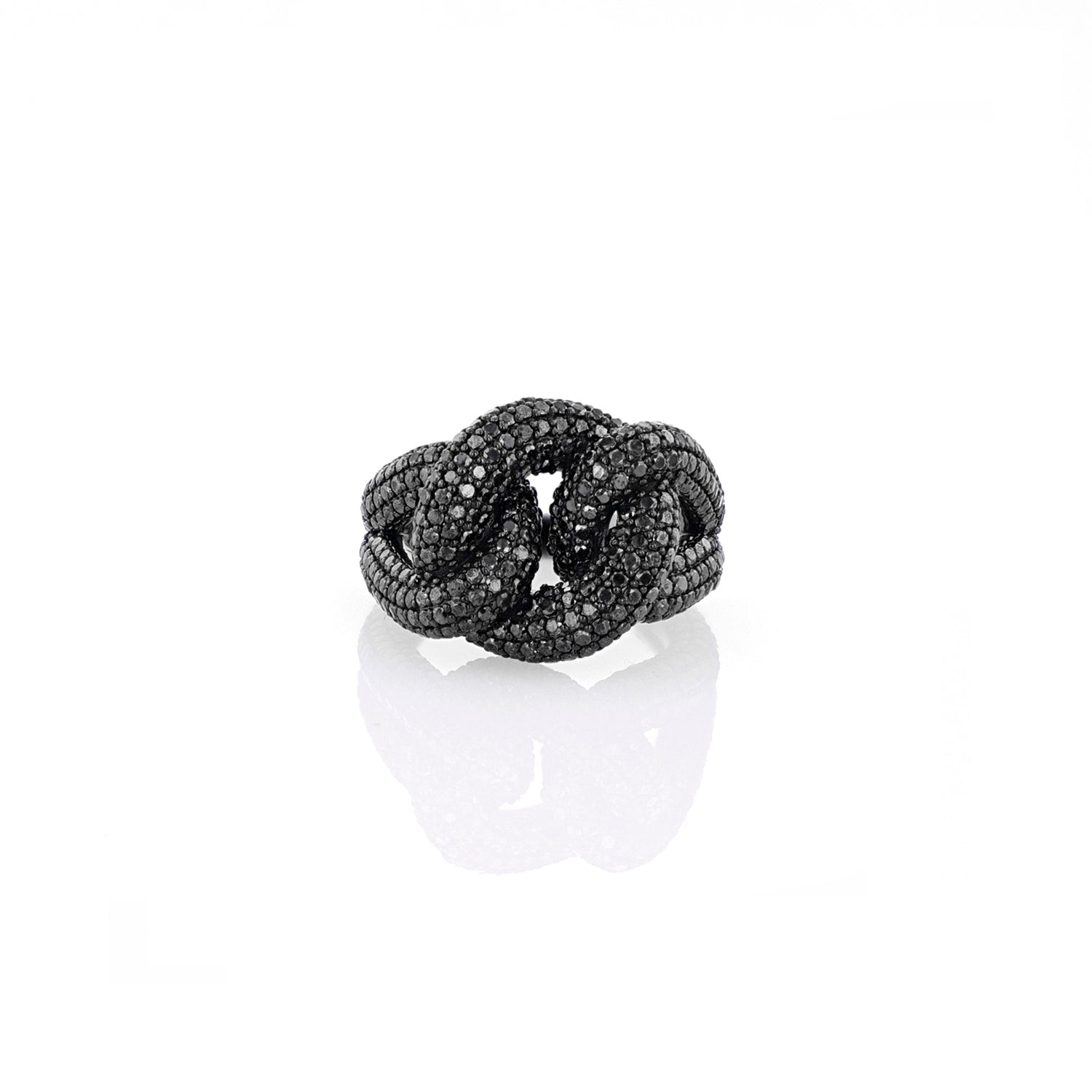 Black Diamond Love Knot Ring RB037 - TBird