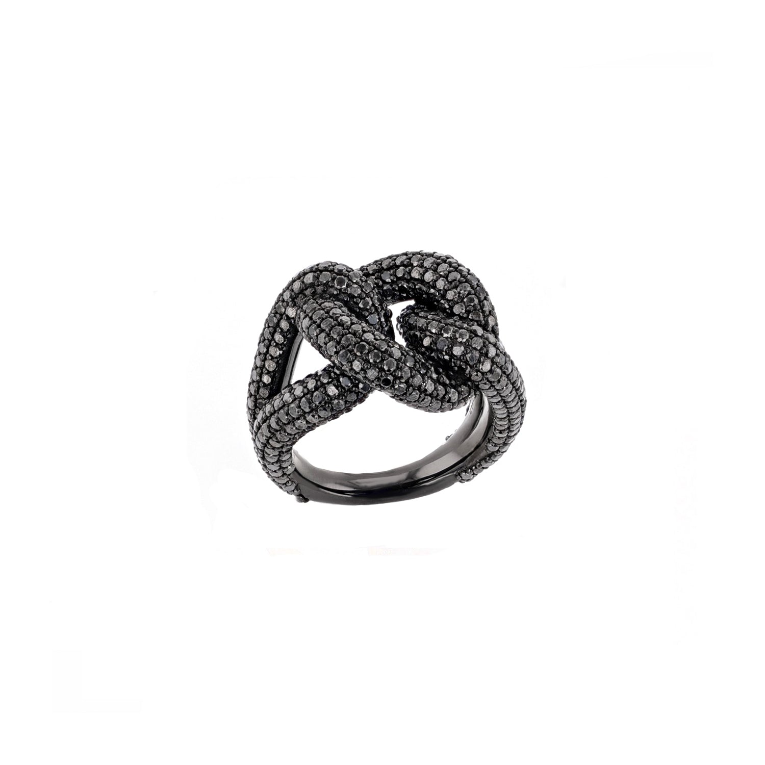 Black Diamond Love Knot Ring RB037 - TBird