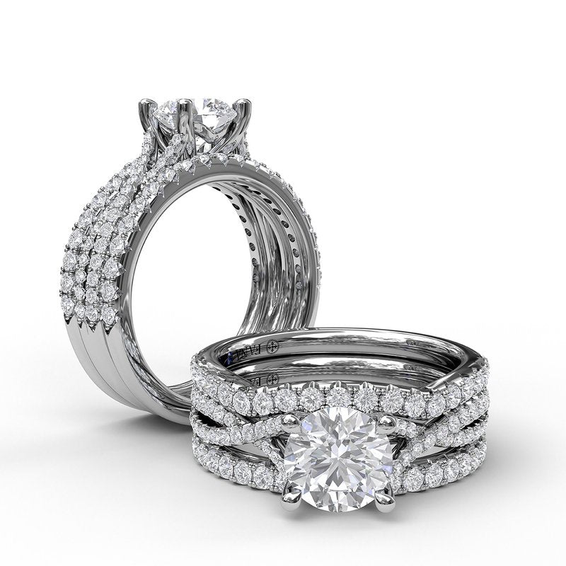 Twist Diamond Engagement Ring S3479 - TBird