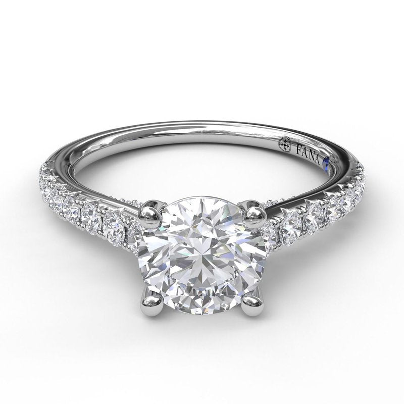 Delicate Classic Engagement Ring with Delicate Side Detail S3862 - TBird