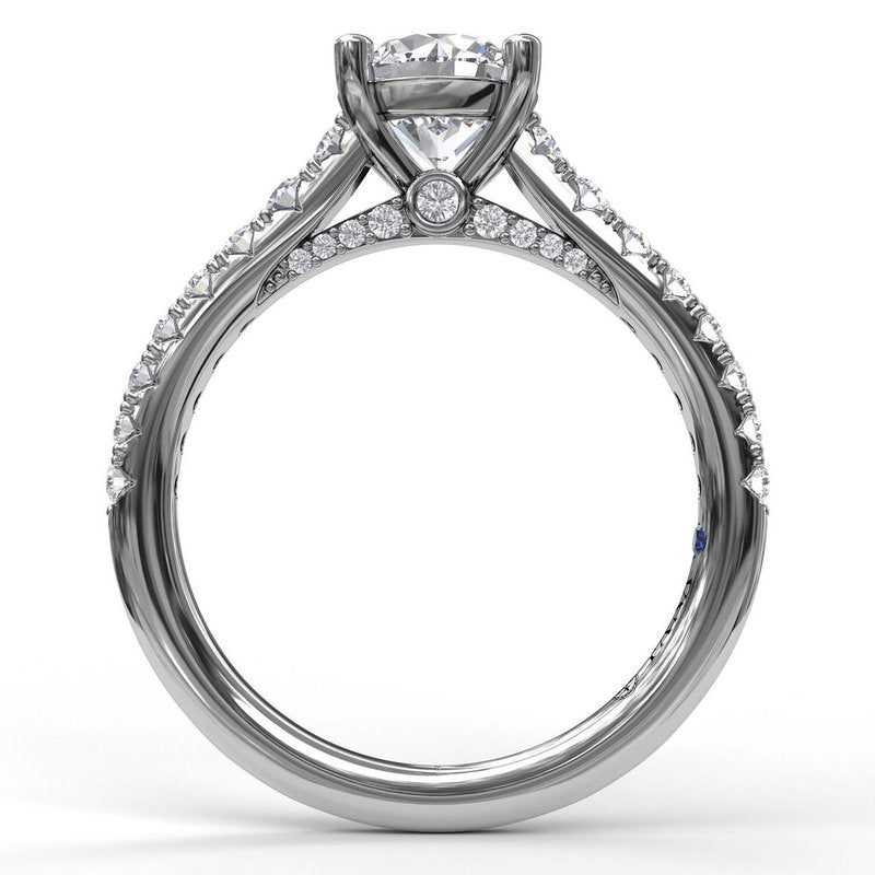 Delicate Classic Engagement Ring with Delicate Side Detail S3862 - TBird