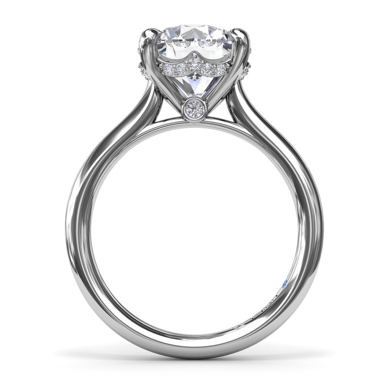 Classic Hidden Halo Diamond Engagement Ring S4093 - TBird