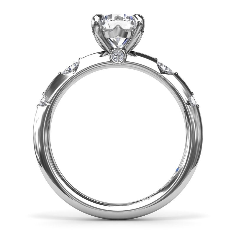 Captivating Raindrop Diamond Engagement Ring S4094 - TBird