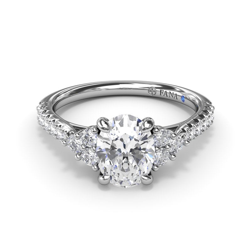 Clustered Diamond Engagement Ring S4115 - TBird