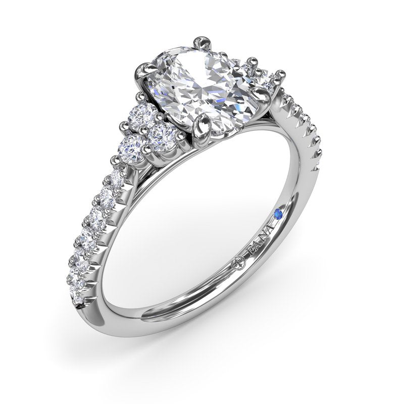 Clustered Diamond Engagement Ring S4115 - TBird