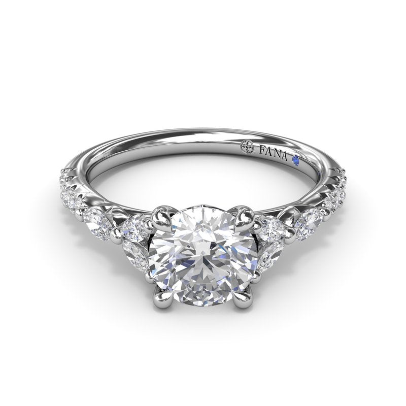 Vintage Floral Diamond Engagement Ring S4121 - TBird