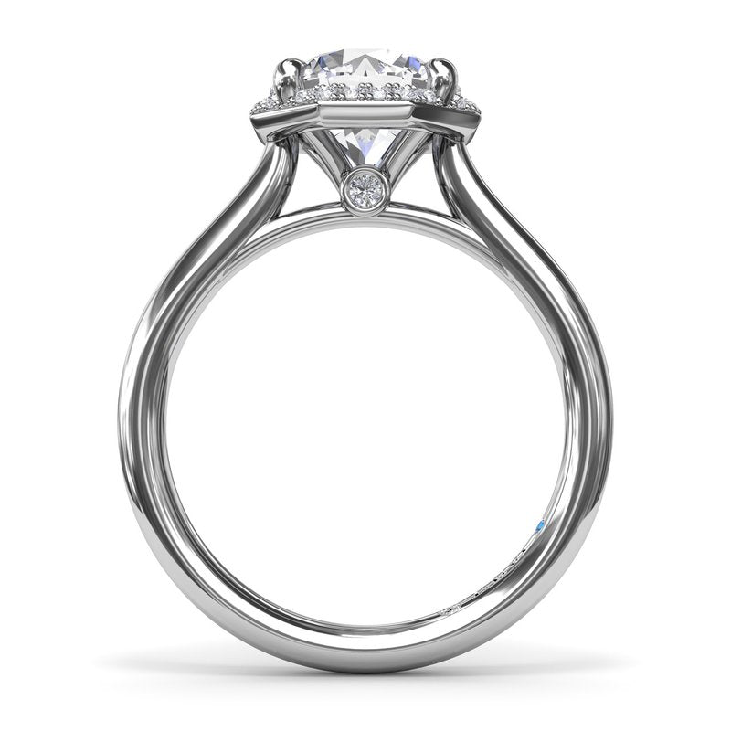 Octagon Halo Diamond Engagement Ring S4122 - TBird