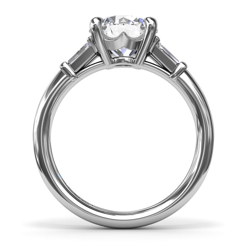 Tapered Baguette Diamond Engagement Ring S4124 - TBird