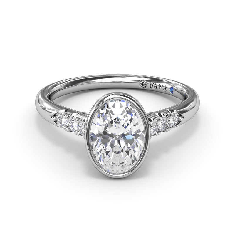 Beautiful Bezel Set Engagement Ring S4184 - TBird