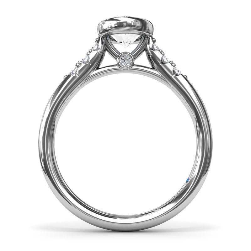 Beautiful Bezel Set Engagement Ring S4184 - TBird