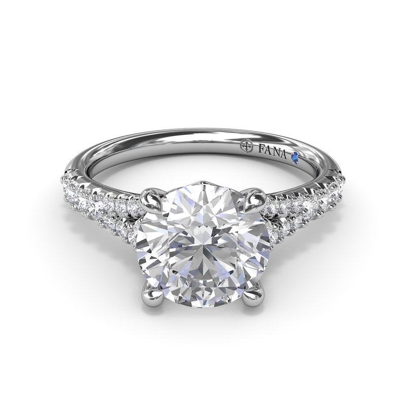 Diamond Split Shank Engagement Ring S4187 - TBird