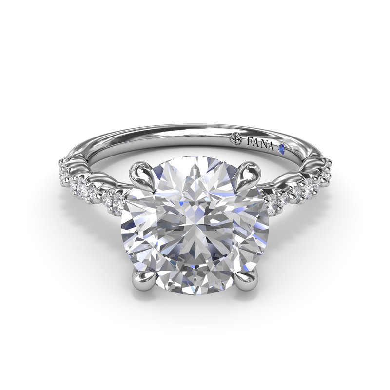 Petite Pave Diamond Engagement Ring S4199 - TBird