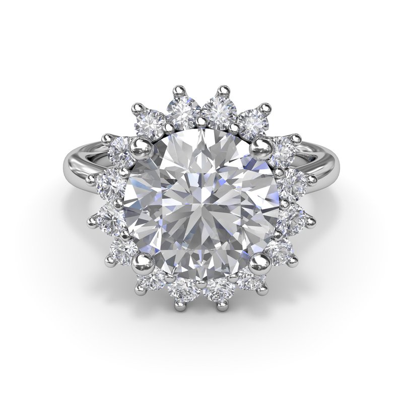 Floral Diamond Engagement Ring S4223 - TBird