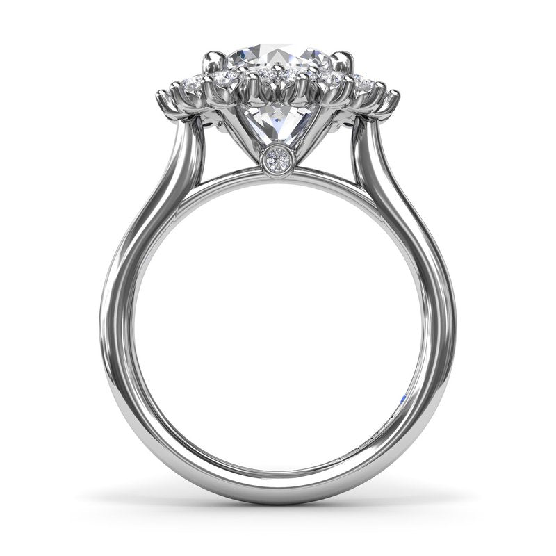 Floral Diamond Engagement Ring S4223 - TBird