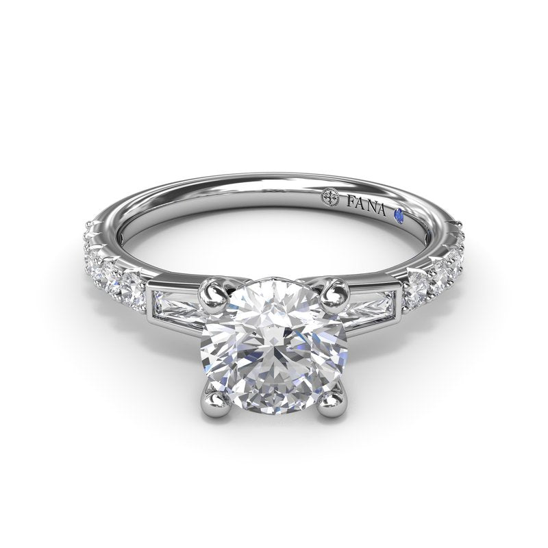 Tapered Baguette Diamond Engagement Ring S4238 - TBird