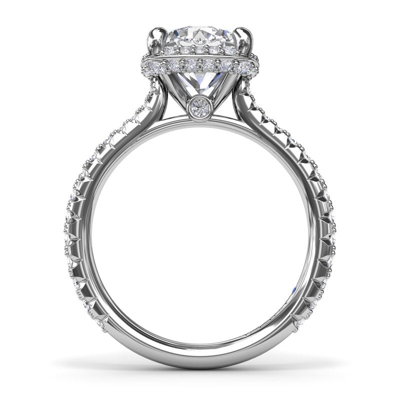 Cushion Cut Diamond Halo Engagement Ring S4254 - TBird