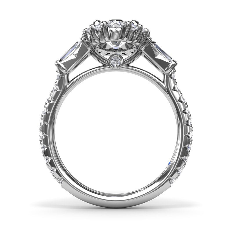 Marquise Baguette Diamond Engagement Ring S4262 - TBird