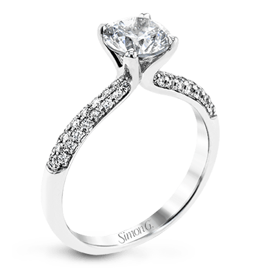 Round-Cut Engagement Ring In Platinum With Diamonds TR431-A