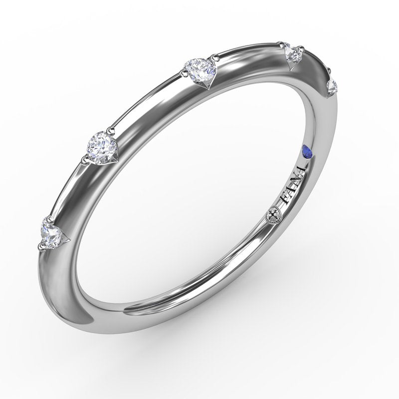 Raindrop Diamond Wedding Band W4086 - TBird