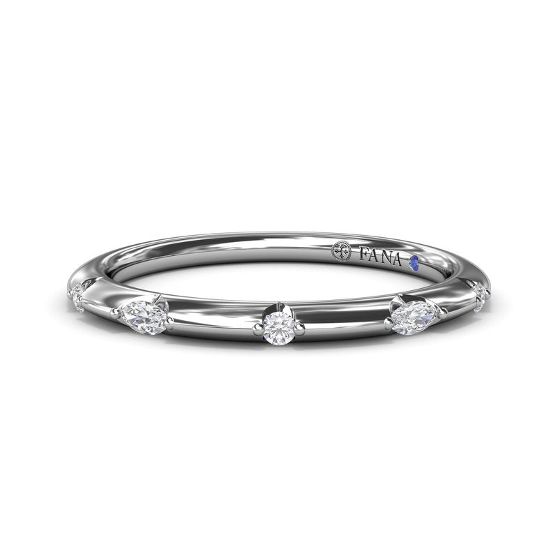 Captivating Raindrop Diamond Wedding Band W4094 - TBird