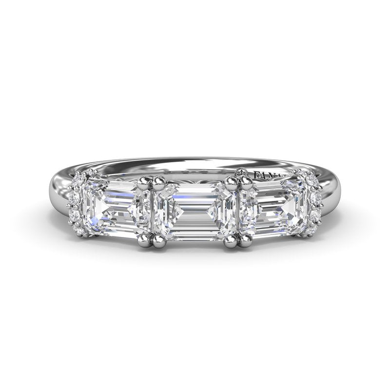 Baguette Diamond Wedding Band W4275 - TBird