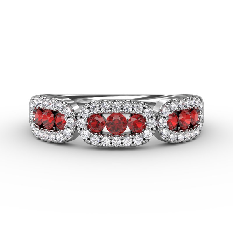 Petite And Precious Ruby And Diamond Ring W7095R - TBird