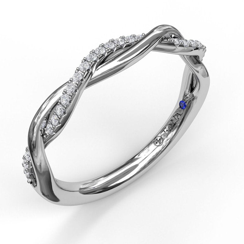 Narrow Twist Diamond Band W7150 - TBird