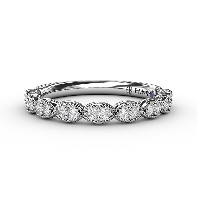 Scalloped Diamond Band with Milgrain W7250 - TBird