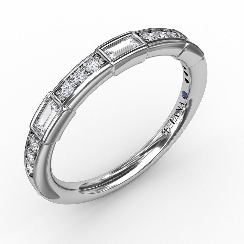 Baguette and Bar Diamond Band W7344 - TBird