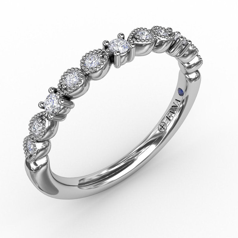 Milgrain Marquise Diamond Band W7355 - TBird