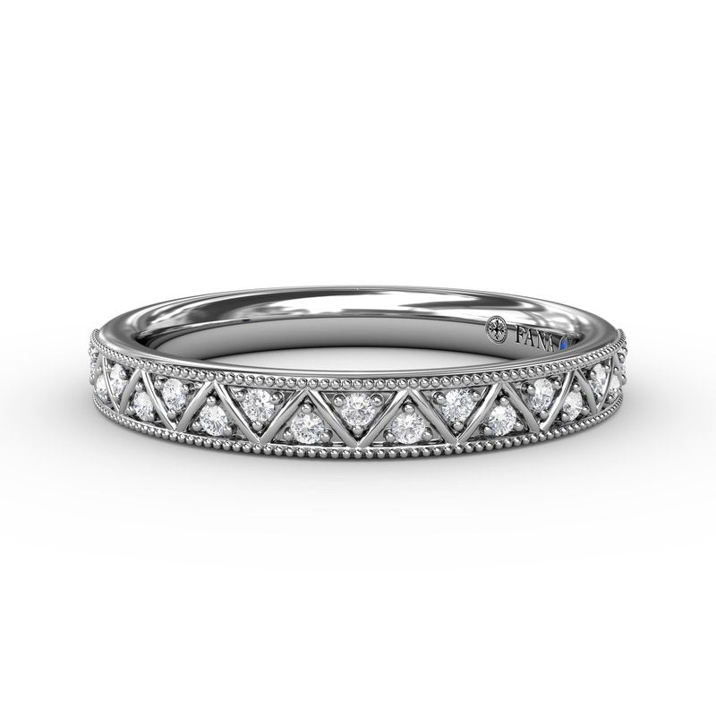 Patterned Diamond Band W7367 - TBird