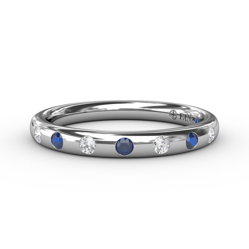 Sapphire Flush Setting Band W7381 - TBird