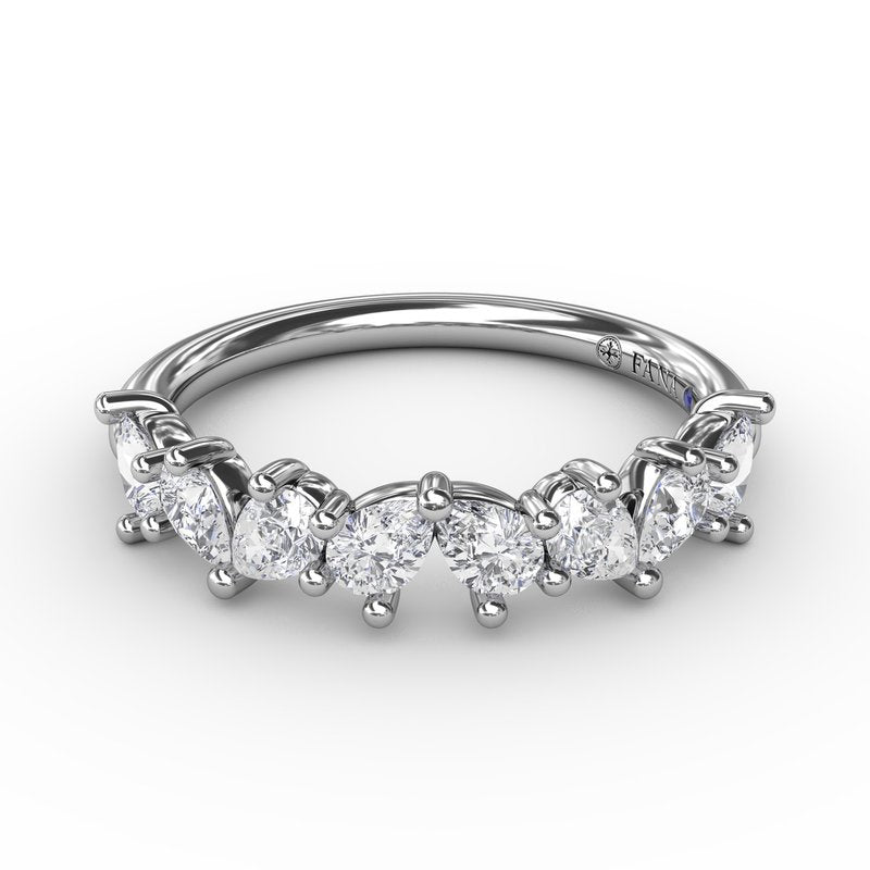 Pear Cluster Diamond Ring W7443 - TBird