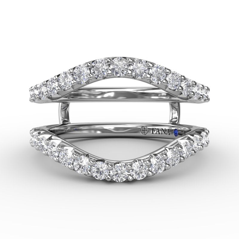 Curved Diamond Insert Ring W8004 - TBird