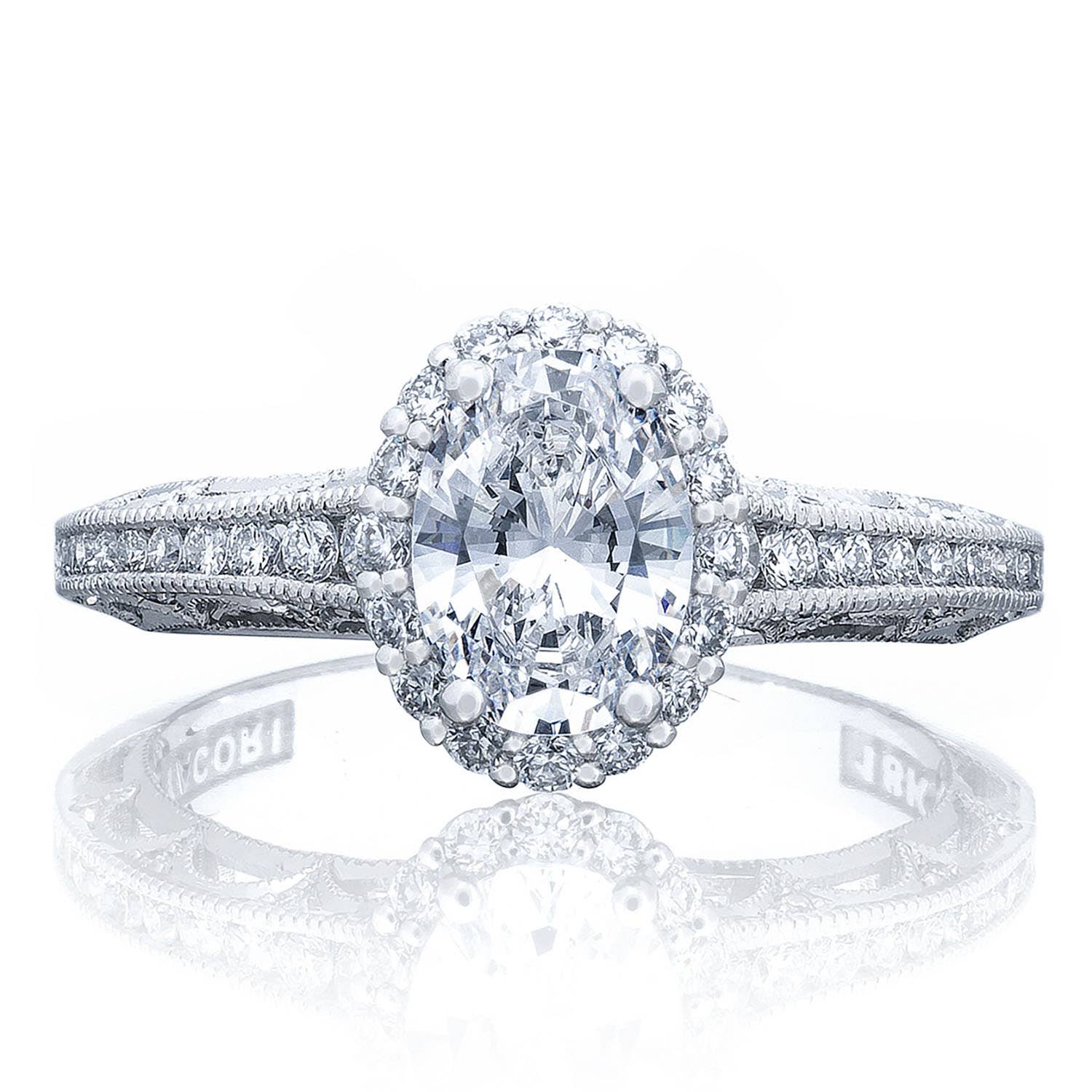 Reverse Crescent | Oval Bloom Engagement Ring 2618OV75X55