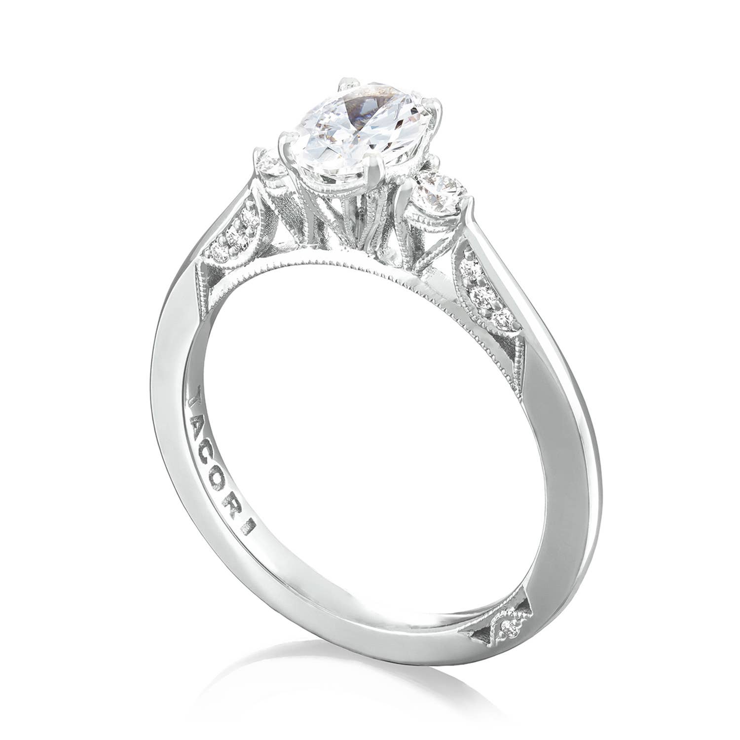 Simply TACORI | Oval 3-Stone Engagement Ring 2656OV7X5