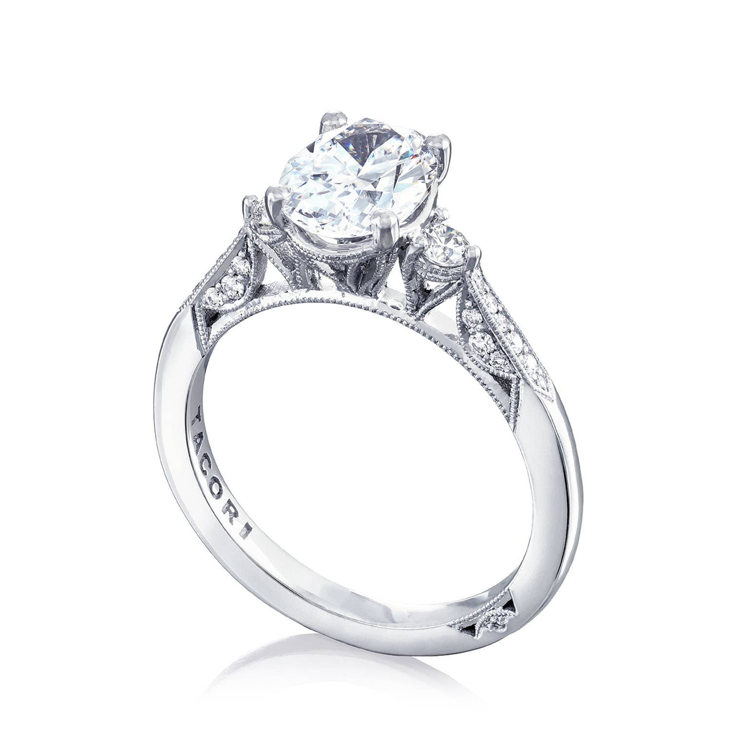 Simply TACORI | Oval 3-Stone Engagement Ring 2657OV85X65