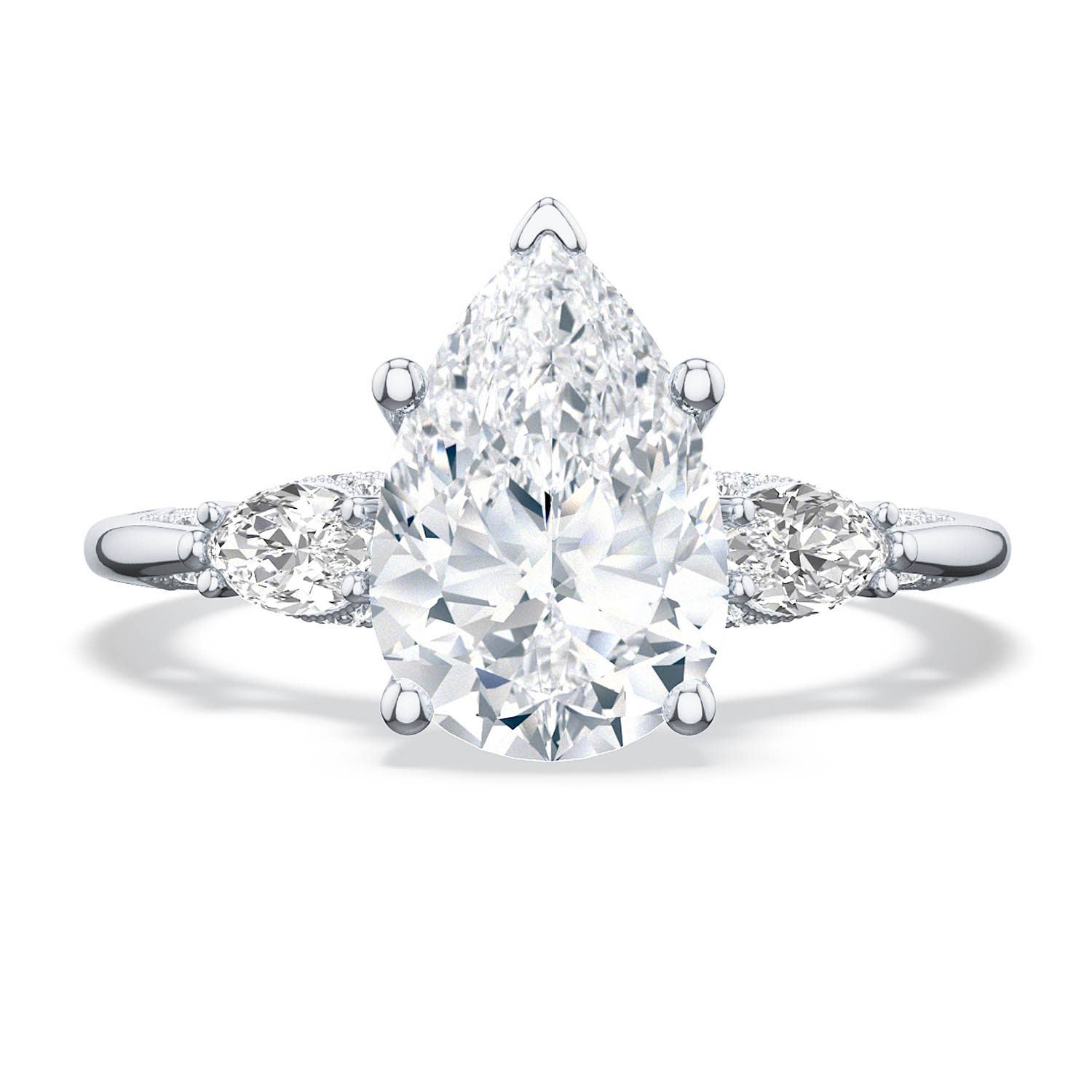 Simply TACORI | Pear 3-Stone Engagement Ring 2685ps10x7