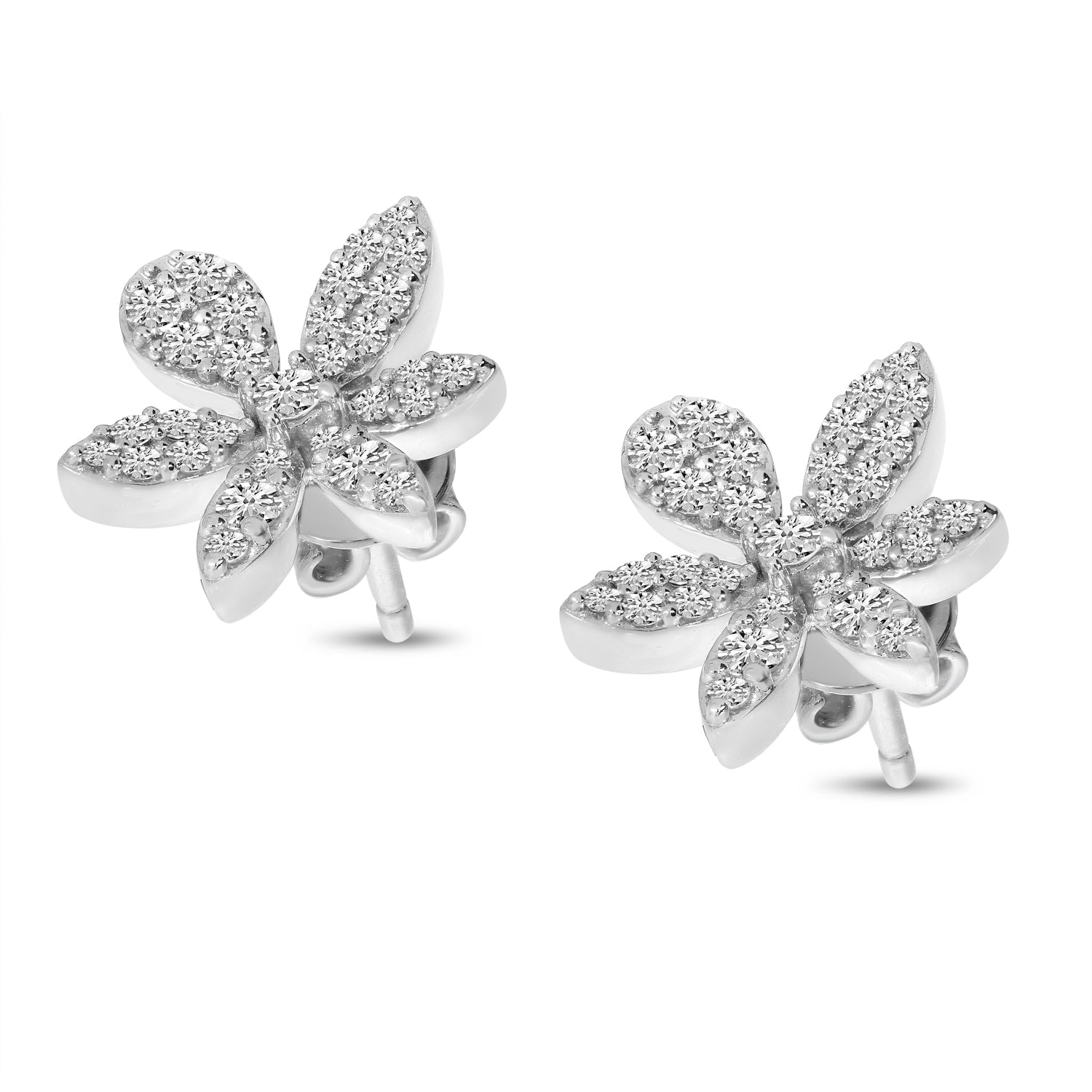 FLOWER DIAMOND EARRINGS E10377W